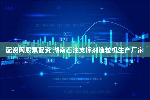 配资网股票配资 湖南石油支撑剂造粒机生产厂家