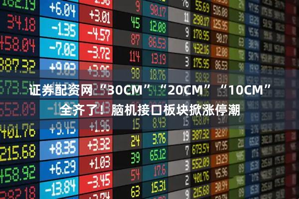 证券配资网 “30CM” “20CM” “10CM”全齐了！脑机接口板块掀涨停潮